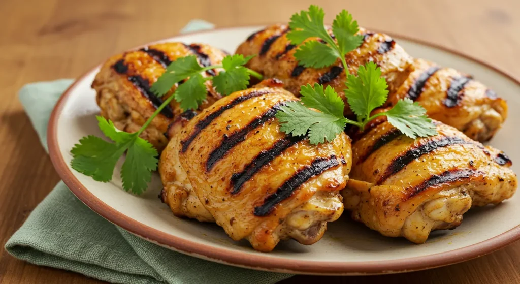 Easy San Antonio Grilled Mexican Chicken Marinade Recipe 14 Flavorful grilled chicken breasts marinated in a San Antonio-style Mexican blend, topped with fresh cilantro and lime, ready to enjoy.