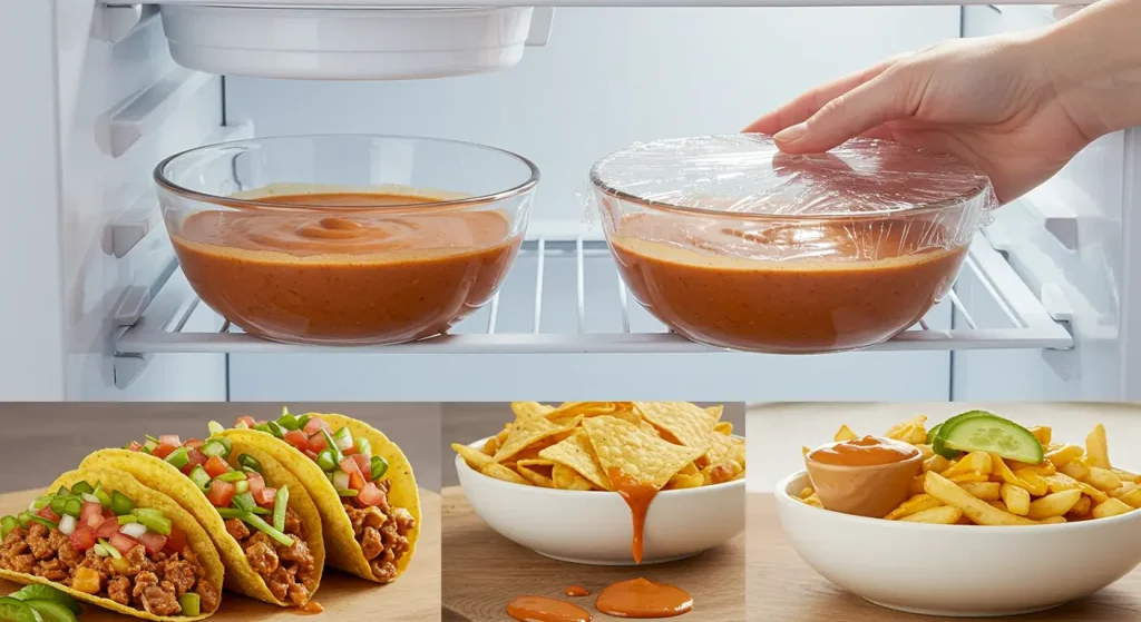 In 10 Mins ! Perfect Taco Bell Chipotle Sauce Recipe 21 Taco Bell Chipotle Sauce recipe step: Chilling the sauce in a bowl and serving it with tacos, fries, and nachos.