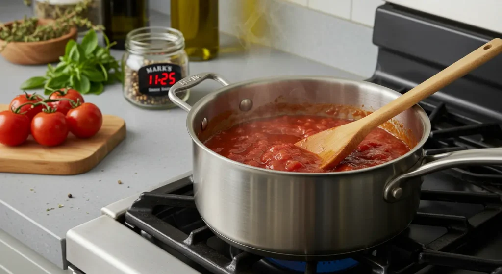 Easy Marks Pizza Sweet Sauce Recipe 17 Simmering Marks Pizza Sweet Sauce Recipe on the Stovetop