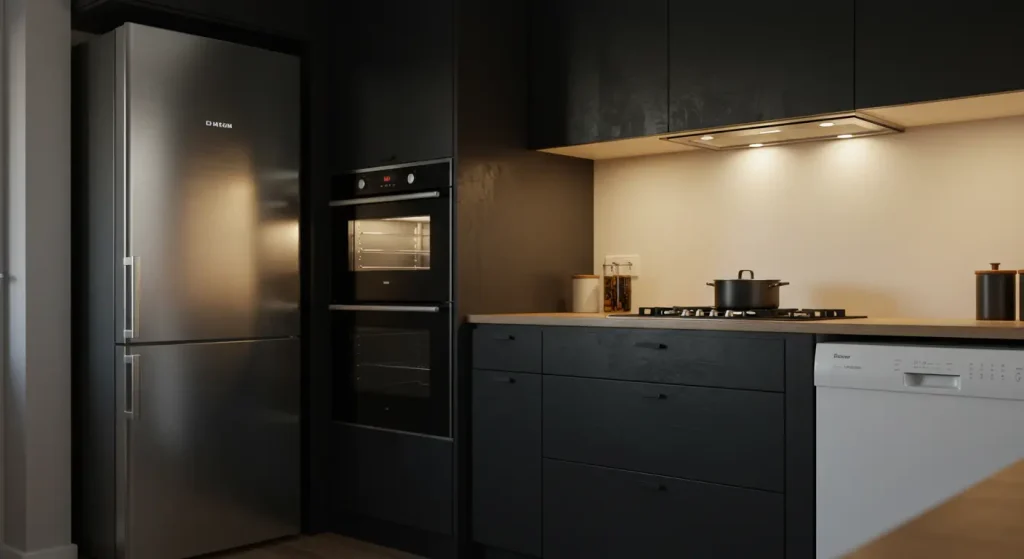 Best Black Kitchen Cabinets Ideas 19 Stainless Steel Appliances Black Cabinets