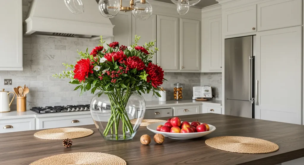 Your Kitchen Island: Stylish Decor Ideas 18 Aesthetic Enhancements for Your Kitchen Island Decorative Accents Vases and Centerpieces Place a vase of fresh flowers or a stylish centerpiece on the island to add color and life. Seasonal arrangements can keep the decor f