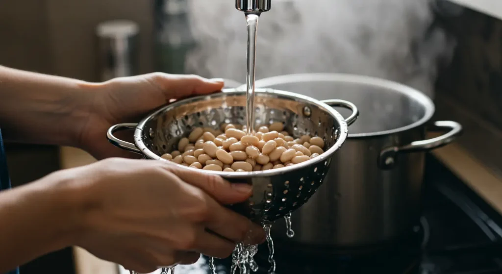 Easy Classic Canadian Molasses Baked Beans 17 Simmering Navy Beans