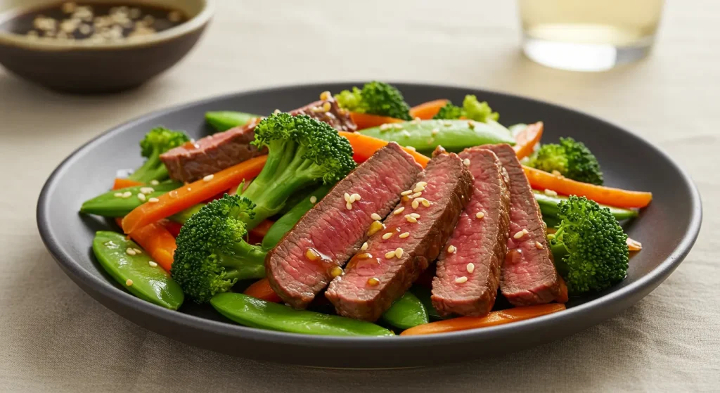 steak and veggie stir-fry, high-protein lunch ideas