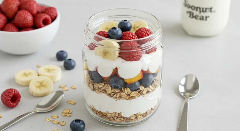 yogurt parfait bar, cold lunch ideas for kids